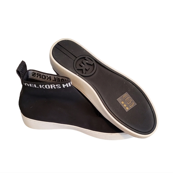 Michael Kors casual active Stretch Knit Sock Sneaker Shoes Black 7.5 - Picture 2 of 5